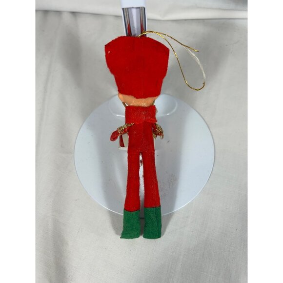 Vintage Christmas Tree Ornaments Skiing Girl Elf and Drummer Boy Winter - Picture 5 of 6